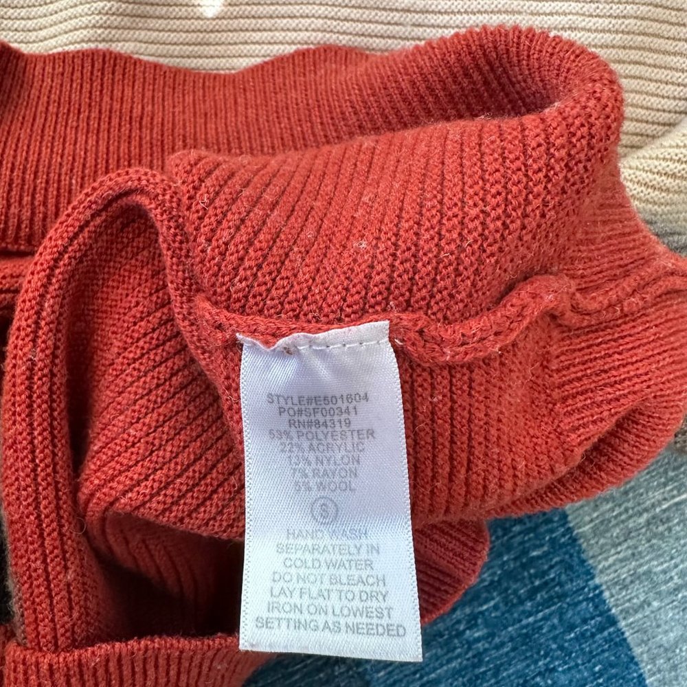 Evolution Women's Colorblock Ribbed Fall Sweater, Size S - Picture 5 of 5